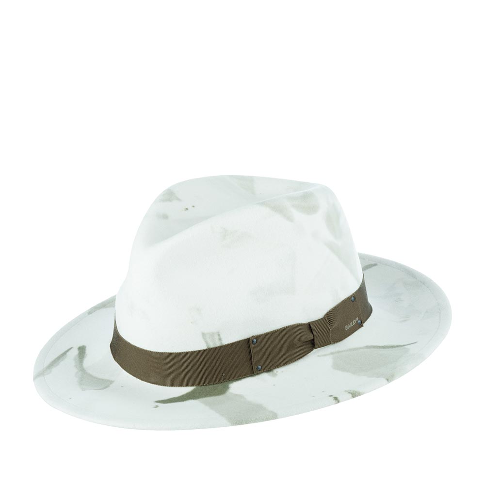 Шляпа мужская Bailey 7005 CURTIS белая / оливковая, р. 59
