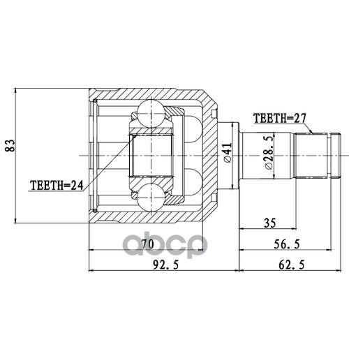 

Шрус Внутренний Z88925r Nsii0018402016 Zikmar арт. Z88925R