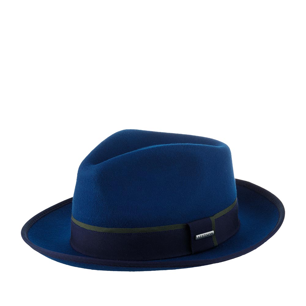 

Шляпа унисекс Stetson 2198141 FEDORA WOOLFELT синяя, р, Синий, 2198141 FEDORA WOOLFELT