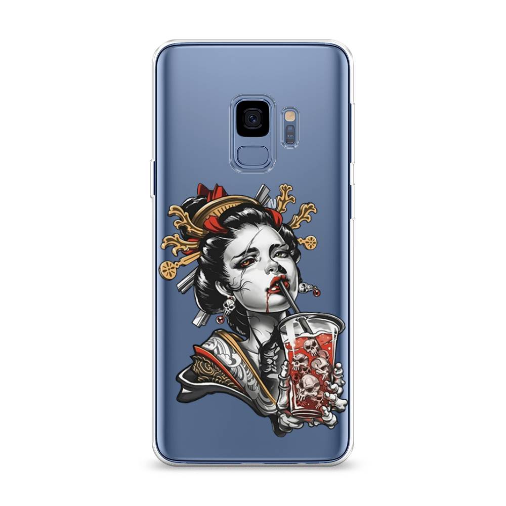 

Чехол на Samsung Galaxy S9 "Опасная гейша", Красный;черный;серый, 25750-4