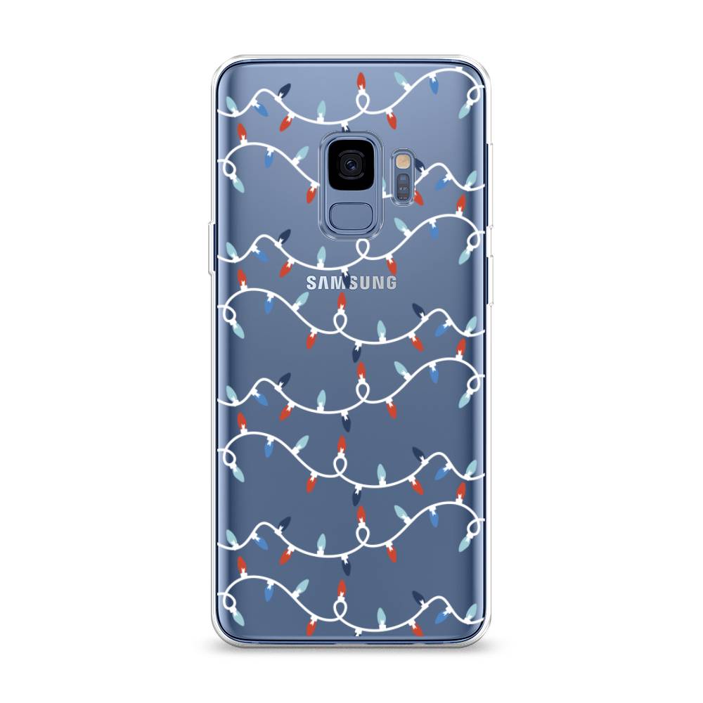 

Чехол на Samsung Galaxy S9 "Разноцветная гирлянда", Белый;красный;синий, 25750-5