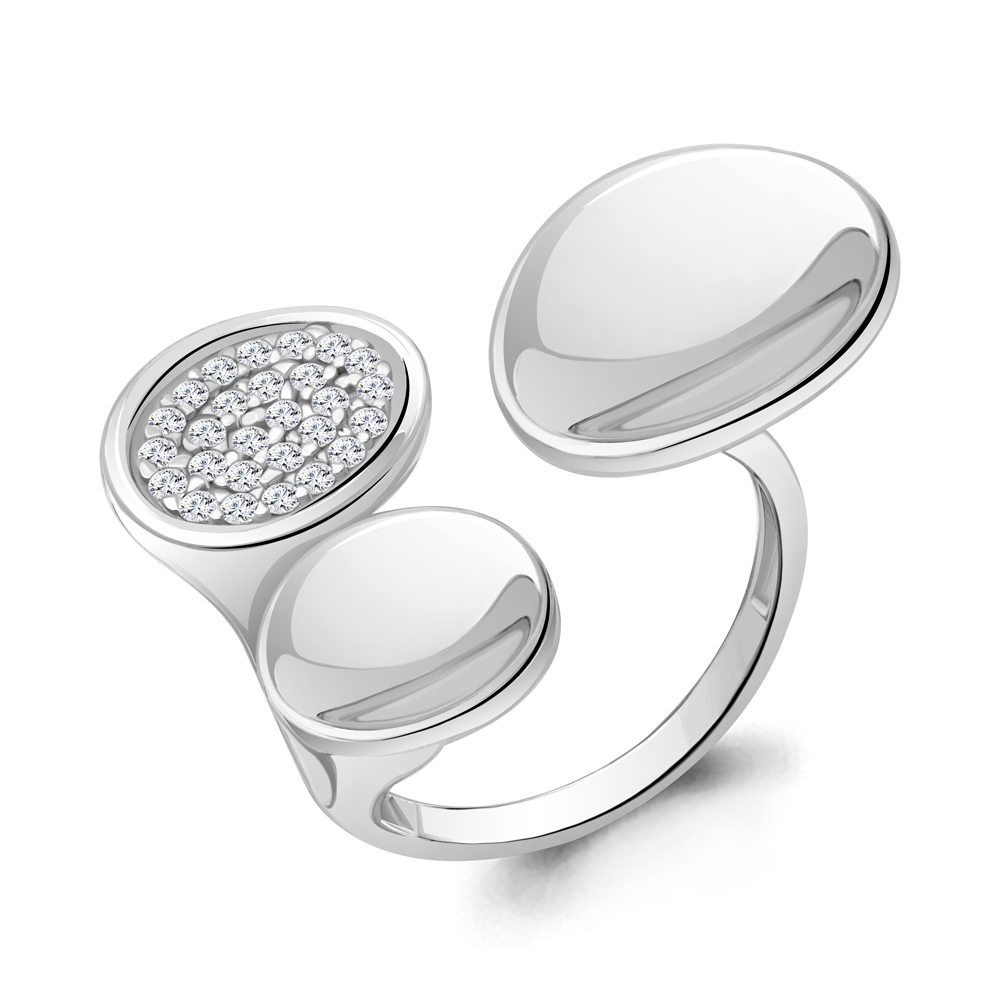 Кольцо из серебра с фианитом Aquamarine Aquamarine 67393А_925_р р. 16,5