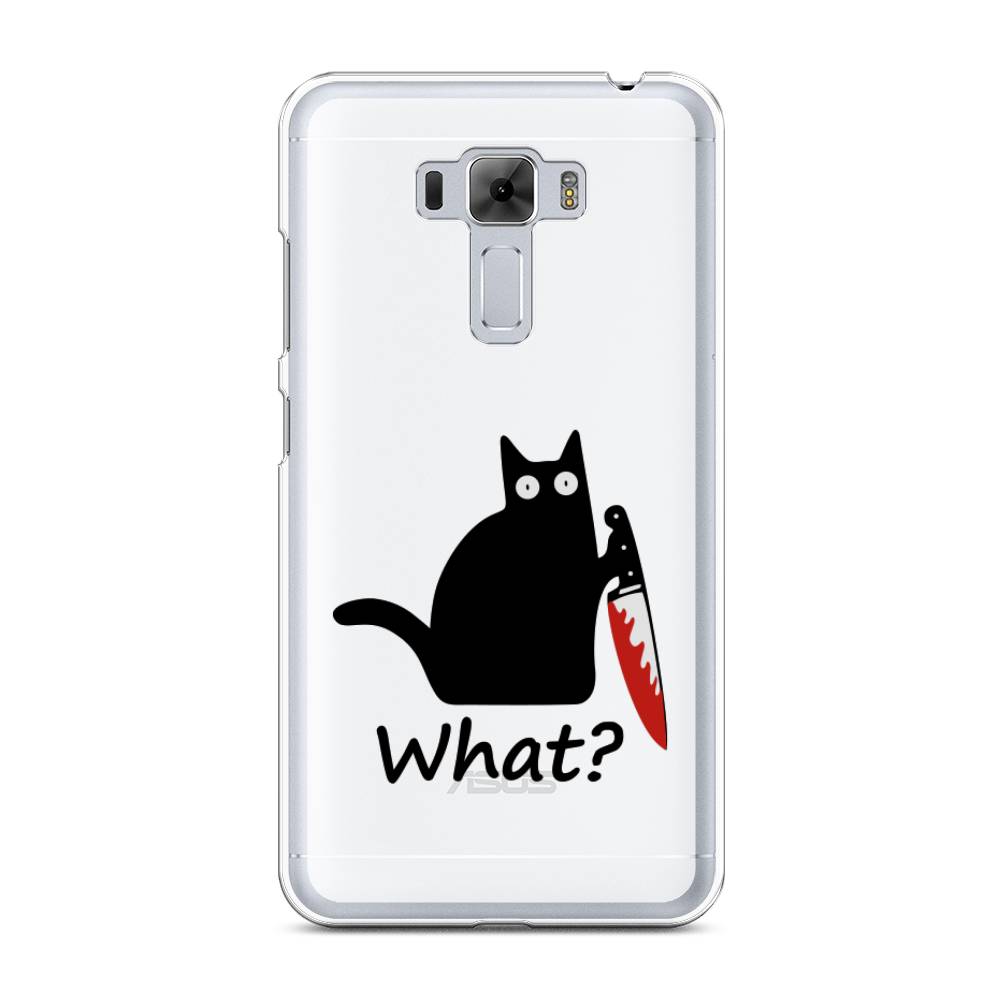 

Чехол на Asus Zenfone 3 Laser ZC551KL "Котик с ножом", Черный;красный, 40850-6