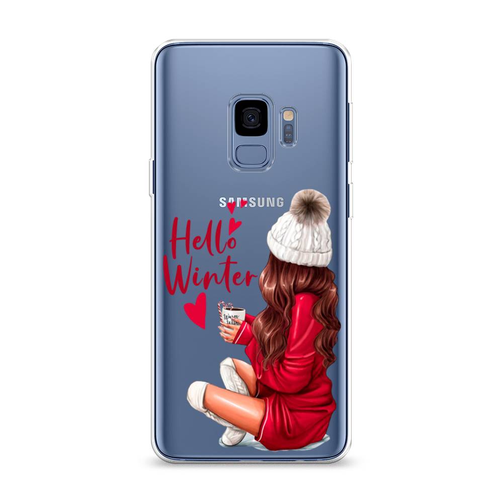 

Чехол на Samsung Galaxy S9 "Hello winter", Красный;белый;коричневый, 25750-5