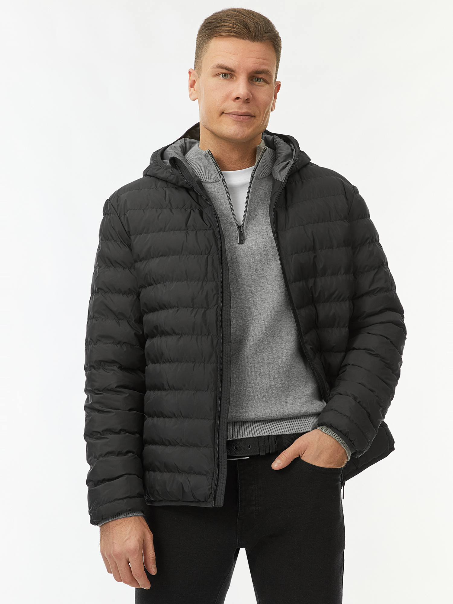 

Куртка мужская oodji 1B112029M черная 2XL, Черный, 1B112029M