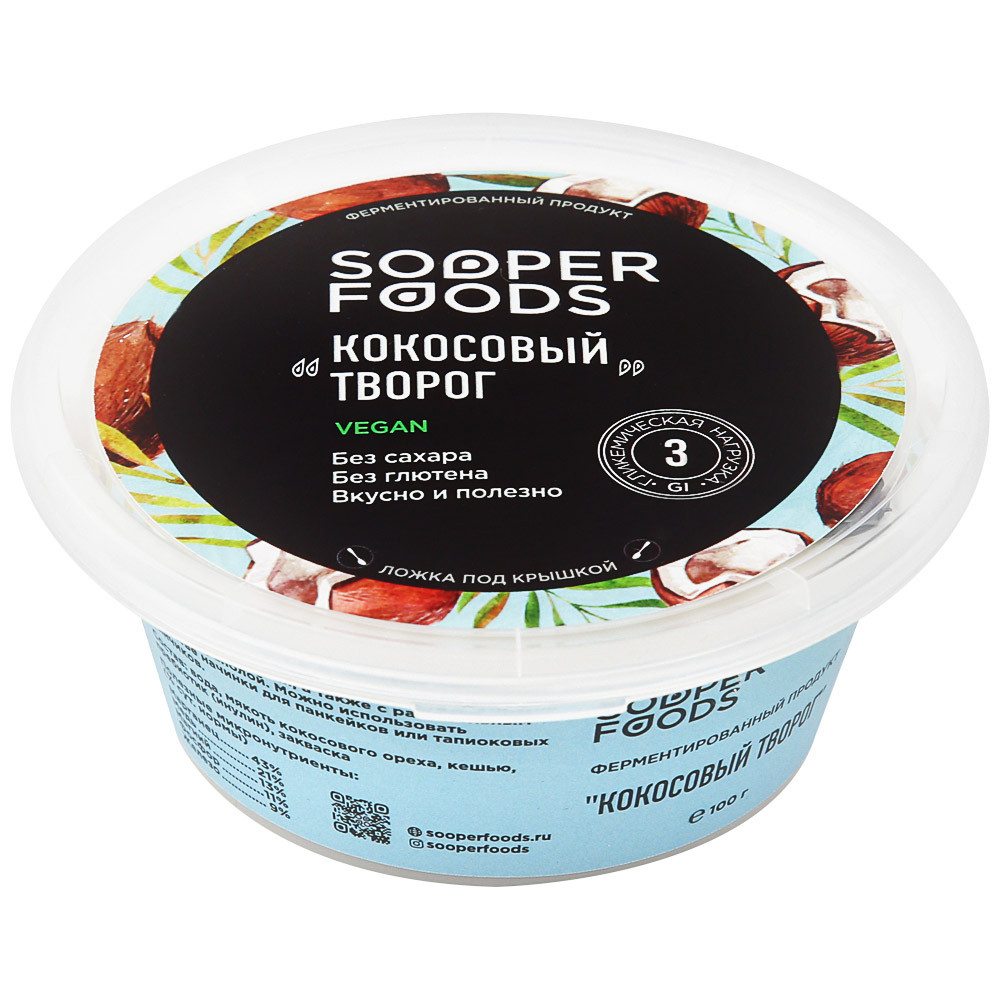 

Творог Sooperfoods кокосовый 100 г