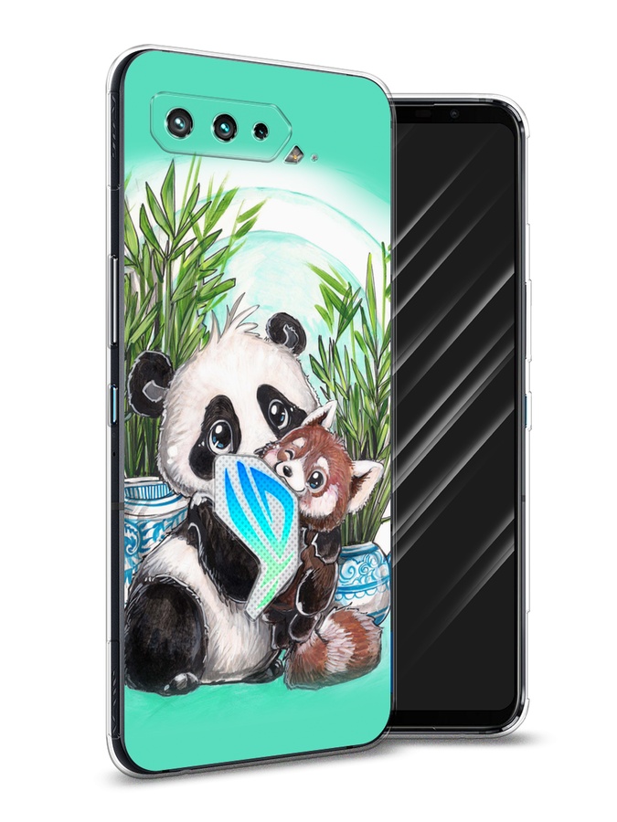 

Чехол Awog на Asus ROG Phone 5 "Друзья зверята", Голубой;белый;черный, 44250-2
