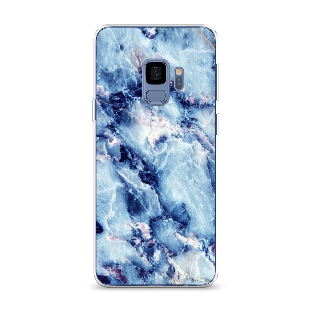 

Чехол на Samsung Galaxy S9 "Мрамор с синими прожилками", Синий, 25750-3