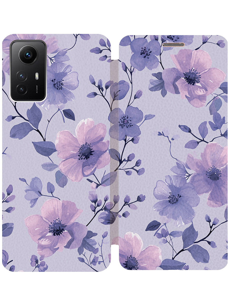 

Чехол-книжка на Xiaomi Redmi Note 12s с принтом "Цветочки на сиреневом" золотой, Золотистый;фиолетовый, 778676923