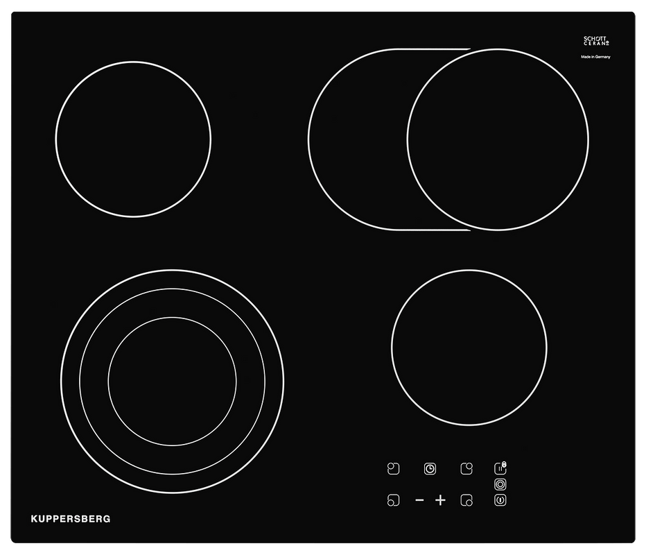 фото Встраиваемая варочная панель электрическая kuppersberg eso 629 black