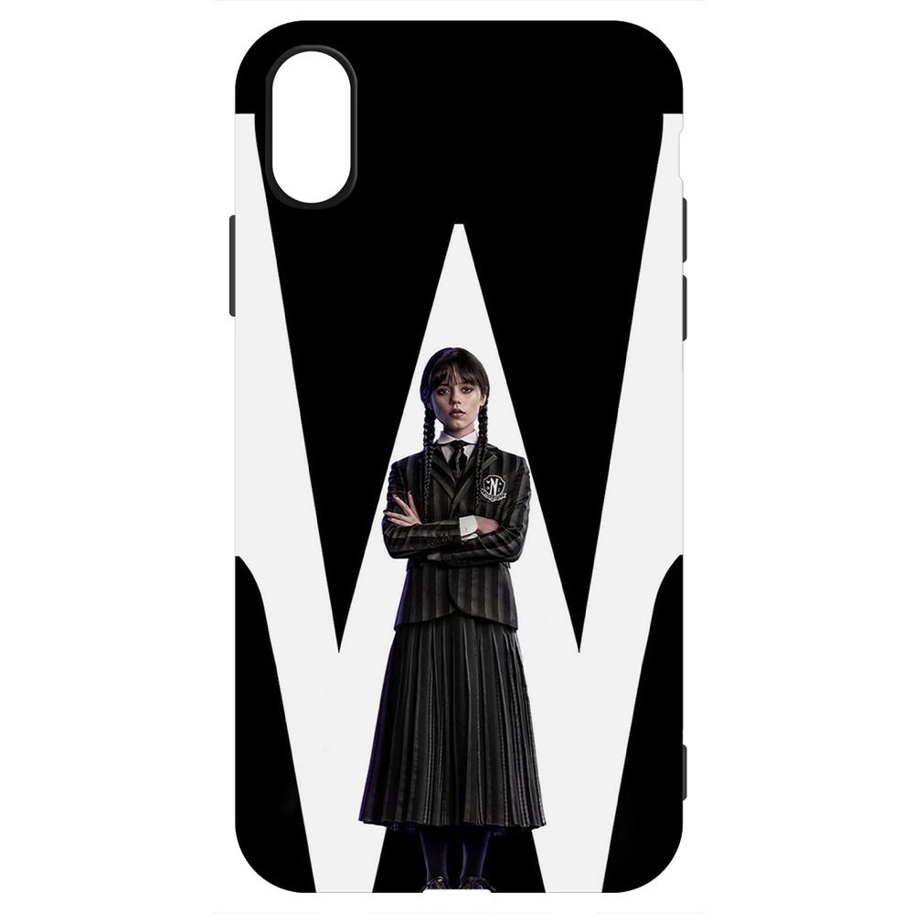 

Чехол-накладка Софт Уэнсдей Аддамс - Уэнсдей для iPhone X, Черный