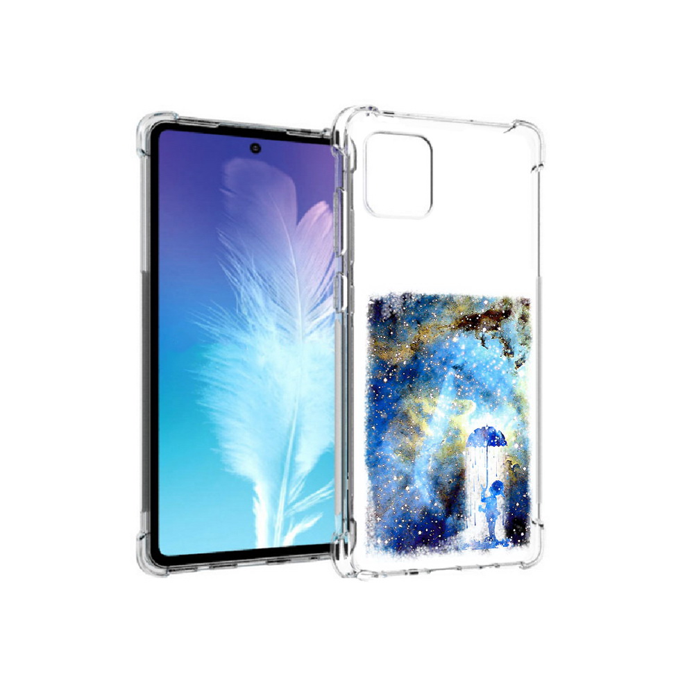 

Чехол MyPads Tocco для Samsung Galaxy Note 10 Lite мальчик в небе (PT142413.491.455), Прозрачный, Tocco