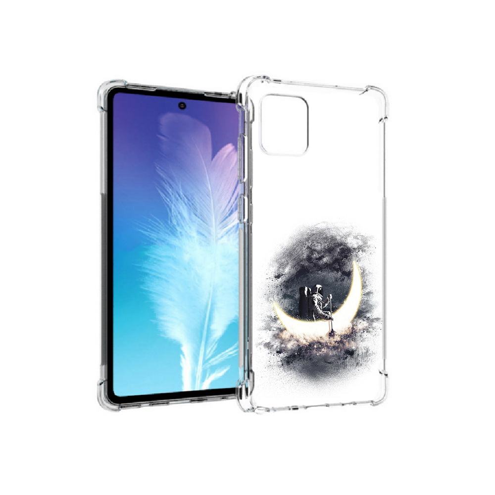 

Чехол MyPads Tocco для Samsung Galaxy Note 10 Lite лунный путешественник, Прозрачный, Tocco