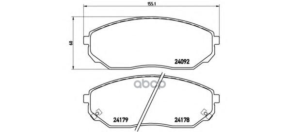 

Тормозные колодки brembo дисковые P30019