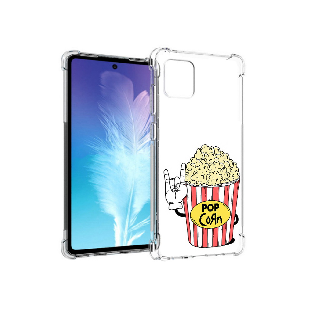 

Чехол MyPads Tocco для Samsung Galaxy Note 10 Lite крутой попкорн (PT142413.491.427), Прозрачный, Tocco