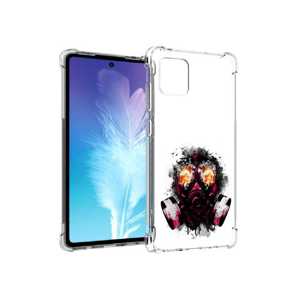 

Чехол MyPads Tocco для Samsung Galaxy Note 10 Lite красный противогаз (PT142413.491.412), Прозрачный, Tocco
