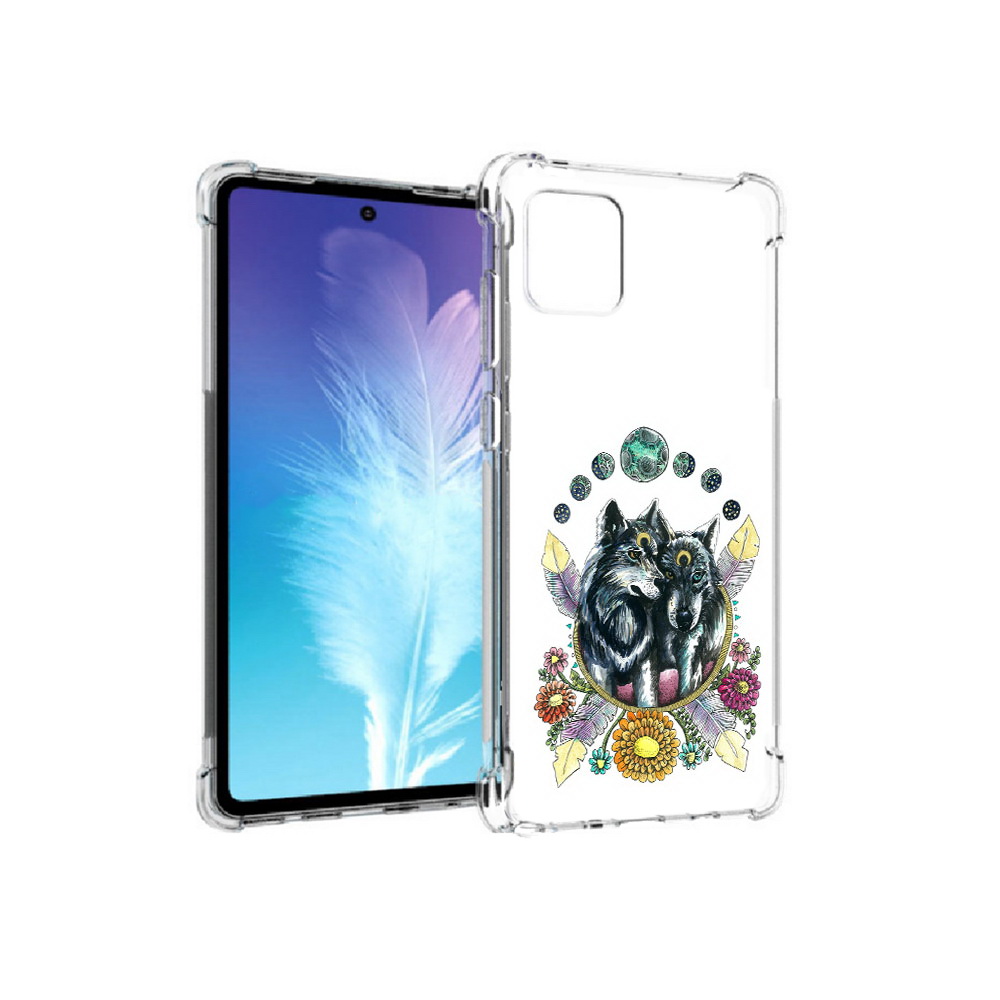 

Чехол MyPads Tocco для Samsung Galaxy Note 10 Lite красивые волки абстракция, Прозрачный, Tocco