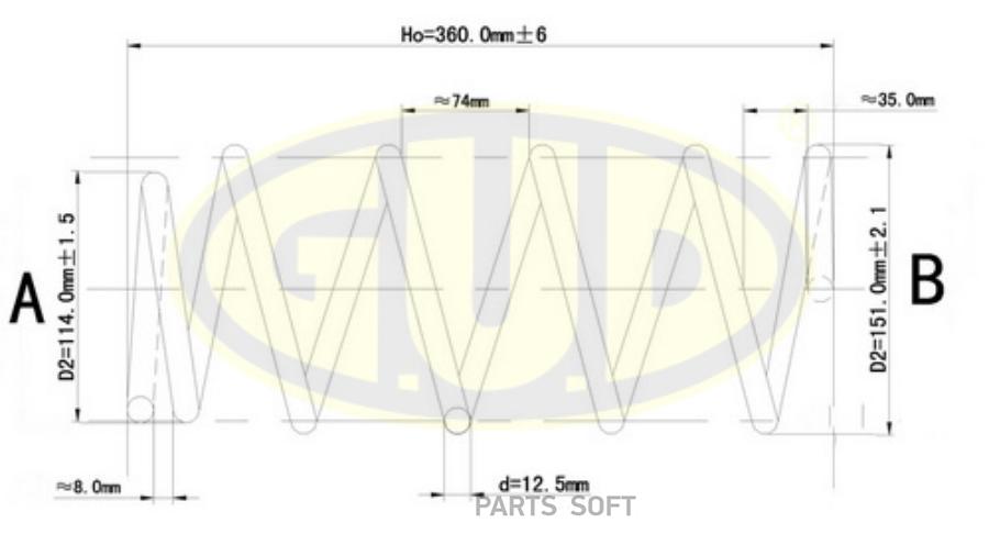 

GUD GCS062031 Пружина перед nissan almera 1.5 00 1шт