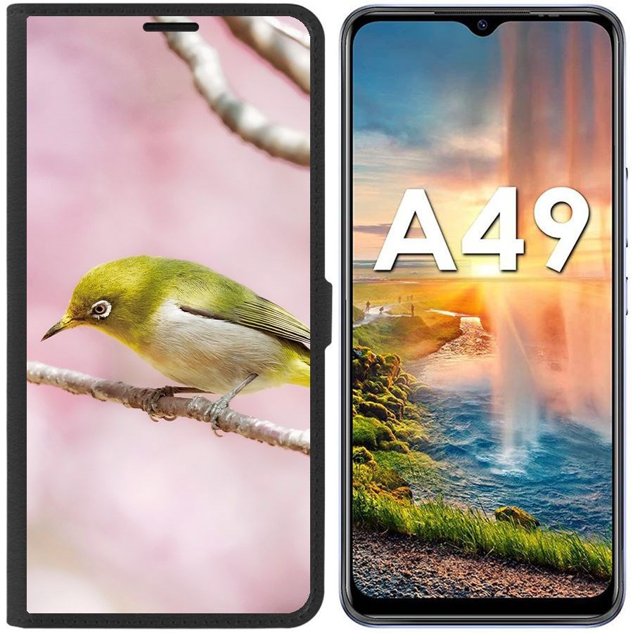 

Чехол-книжка Eco Book для ITEL A49 Японская белоглазка, Черный