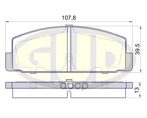 

Тормозные Колодки G.U.D. Задние Дисковые Gbp015710