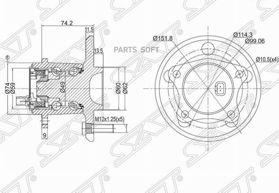 

Ступичный Узел Задн./Лев Toyota Windom Mcv30/Camry Acv40 SAT ST4246006010