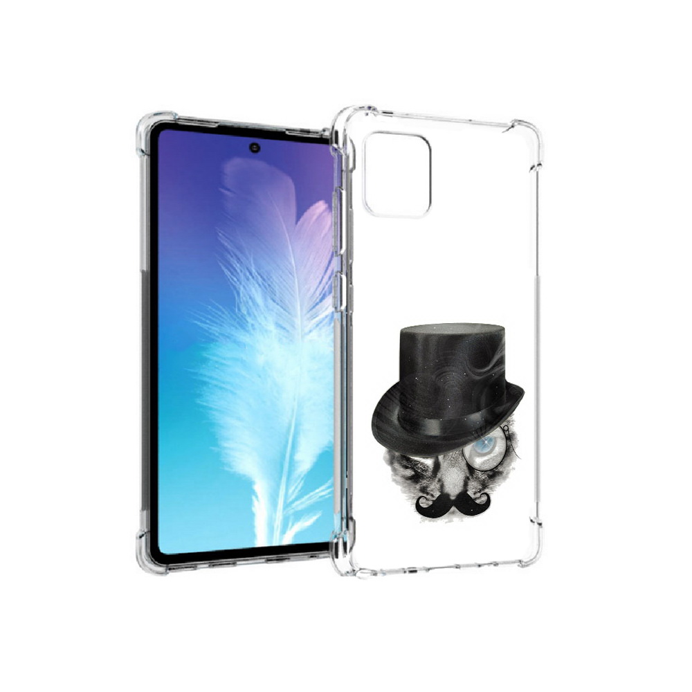 

Чехол MyPads Tocco для Samsung Galaxy Note 10 Lite интелегентный кот (PT142413.491.378), Прозрачный, Tocco