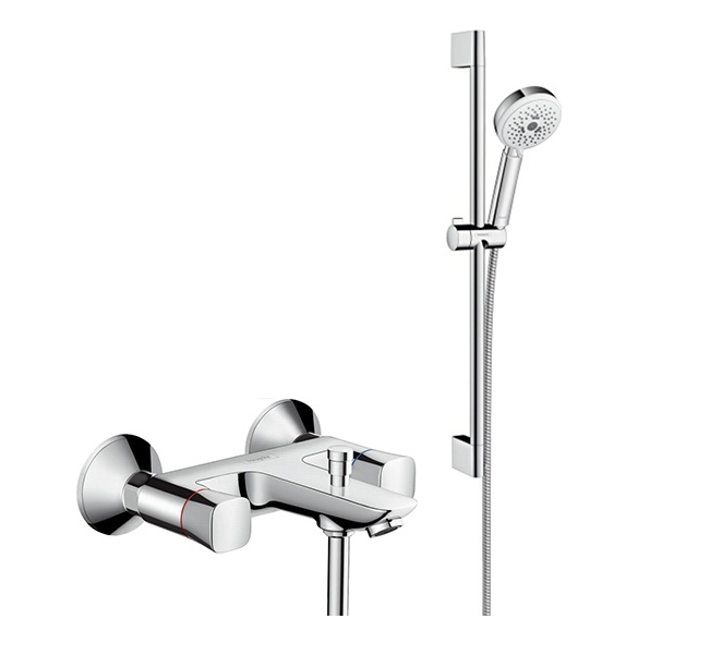 фото Душевой комплект hansgrohe logis 71243000 смеситель + душевой гарнитур