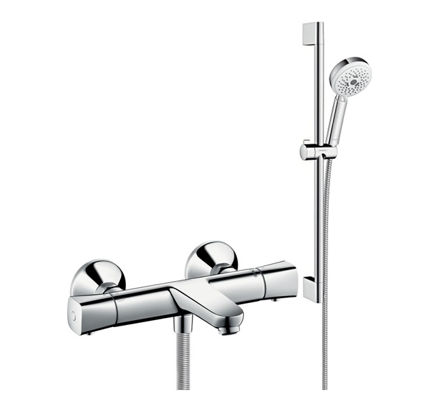 фото Душевой комплект hansgrohe ecostat universal 13123000 термостат + душевой гарнитур