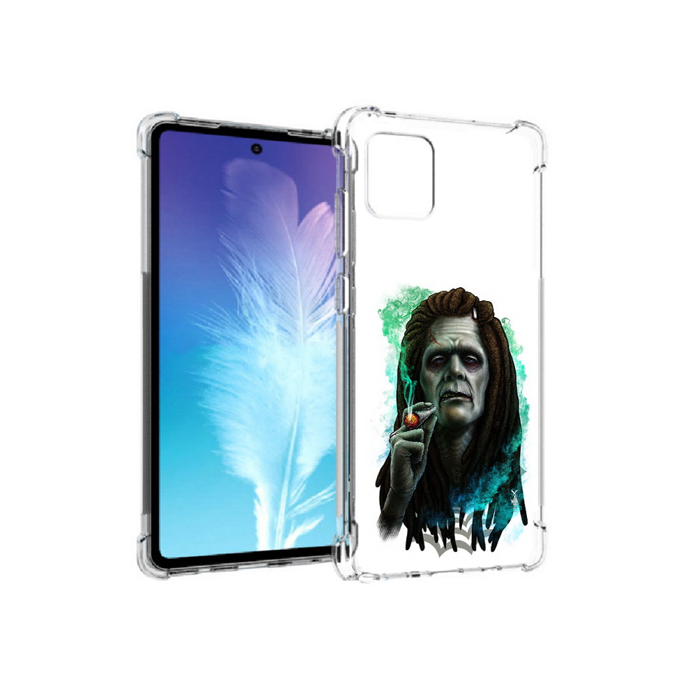 

Чехол MyPads Tocco для Samsung Galaxy Note 10 Lite зеленый мужчина с сигаретой, Прозрачный, Tocco