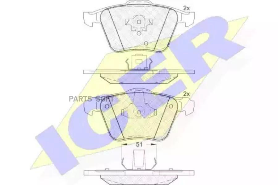 

Тормозные колодки Icer 181655