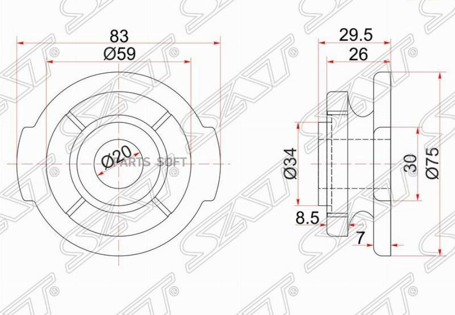 

Подушка Редуктора Toyota Dyna/Toyoace 07-/Granvia/Grand Hiace/Hiace /Lite/Townace 96-02