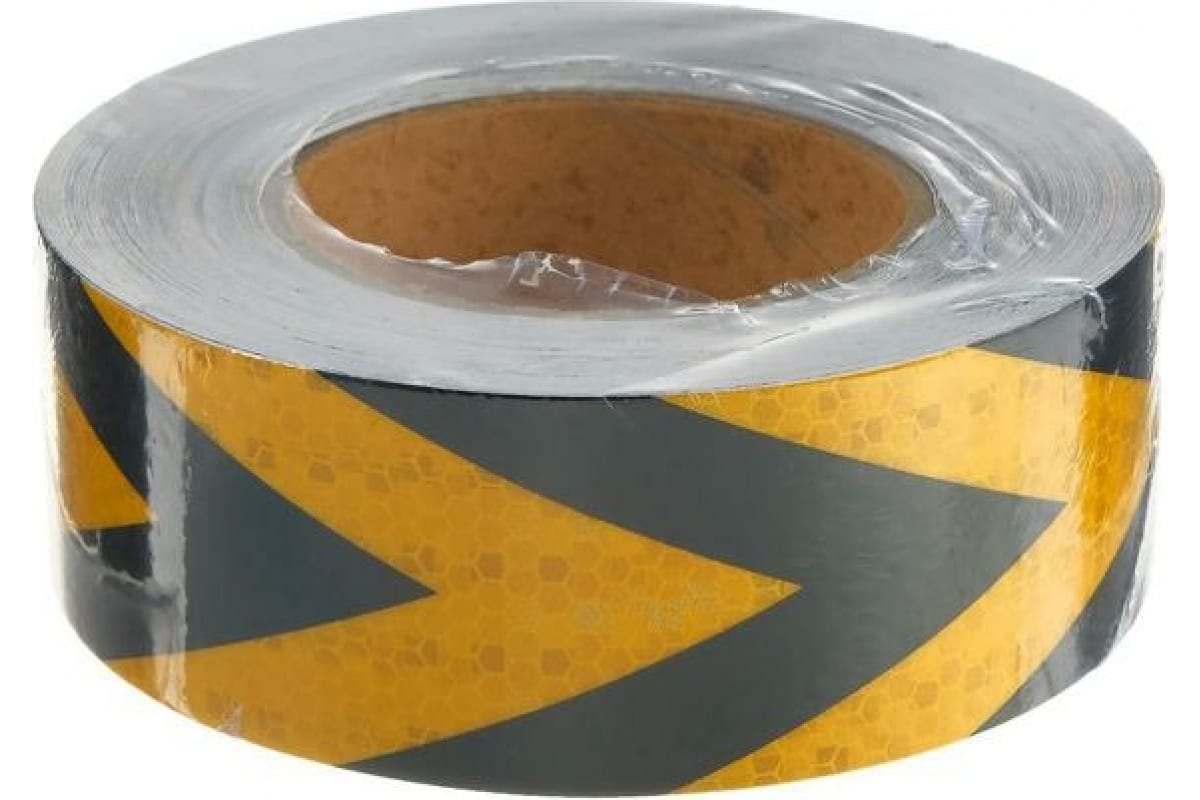 

Светоотражающая самоклеящаяся лента СИМАЛЕНД желто-черная, 5 см х 25 м 4708042, Желтый;черный