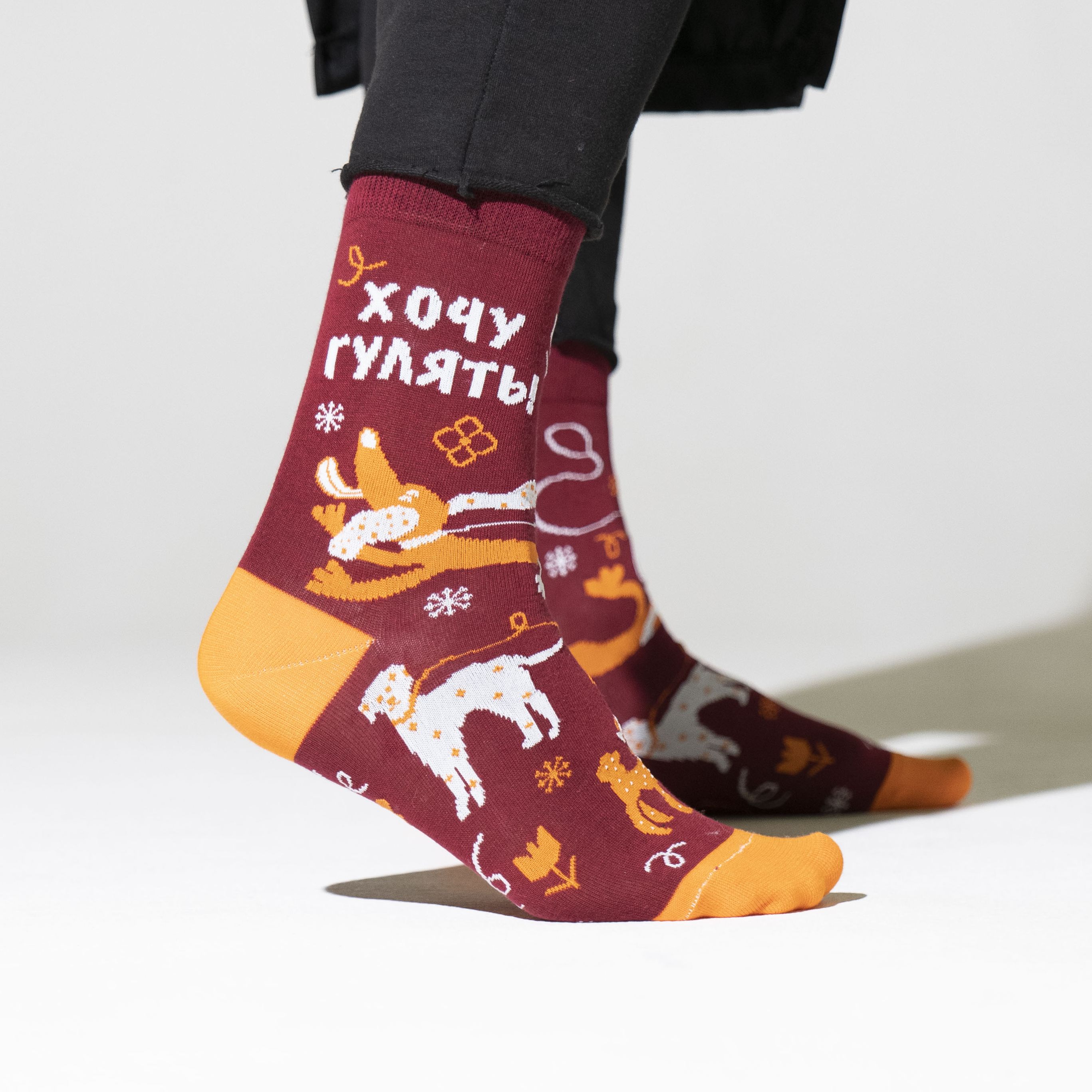 

Носки мужские St. Friday Socks lapki22-1206-04-12-02 красные, Красный, lapki22-1206-04-12-02