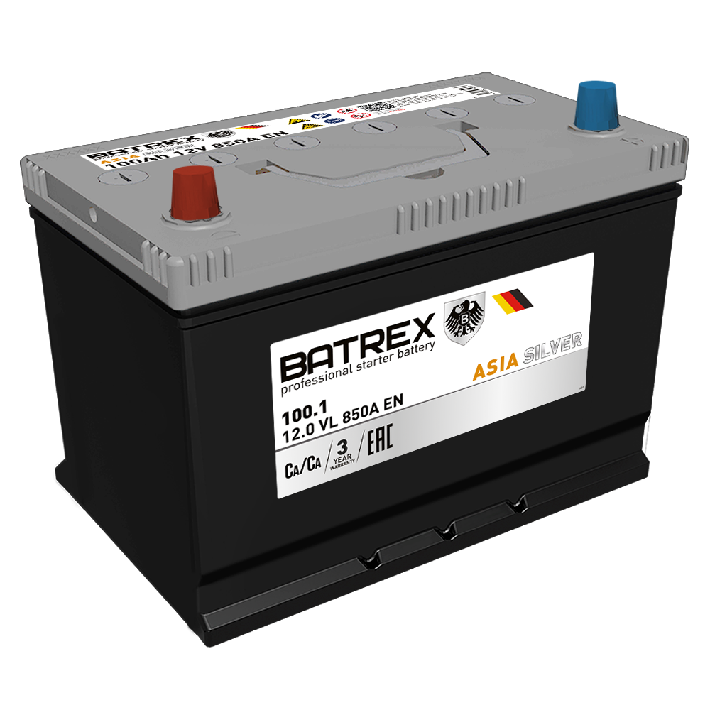 

Batrex Аккумулятор Asia Silver 100 Ah, 850 A, 304 Х 175 Х 221 Прям.