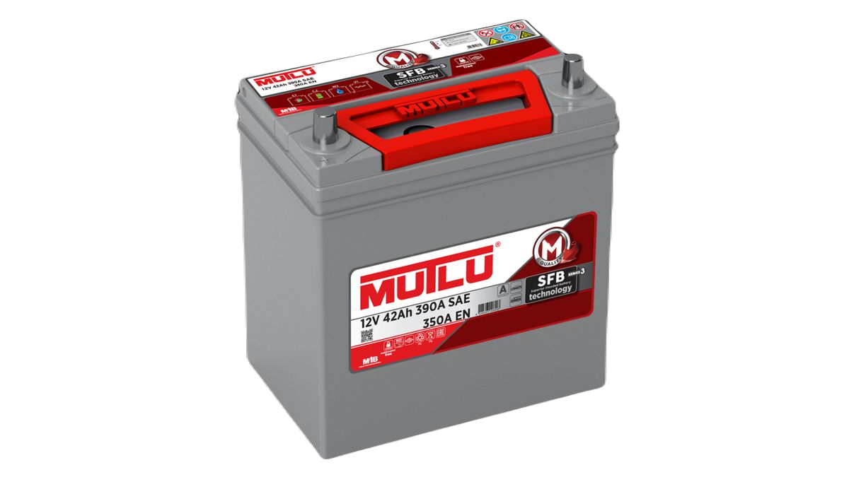 

Mutlu Аккумулятор Mutlu Jis Type Serie 3 12V 42A/H 350A (196X134X222) Пп