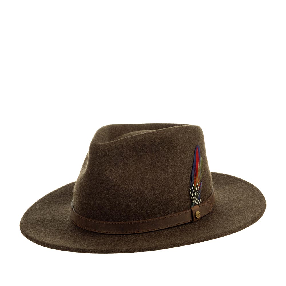 Шляпа унисекс Stetson 2198135 TRAVELLER WOOLFELT MIX темно-коричневая, р. 59