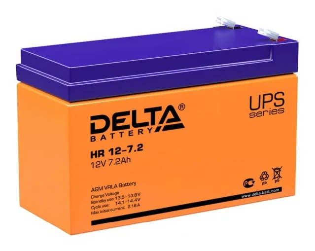 

Delta Battery Hr1272 Hr 12-7.2 Аккумулятор Промышл. 12V 7.2Ah 151X65X100 \