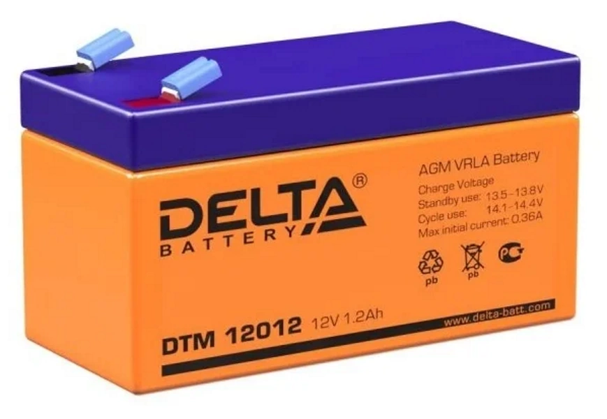 Delta Battery Dtm12012 Dtm 12012 Аккумулятор Промышл. 12V 1.2Ah 97X43X58 \