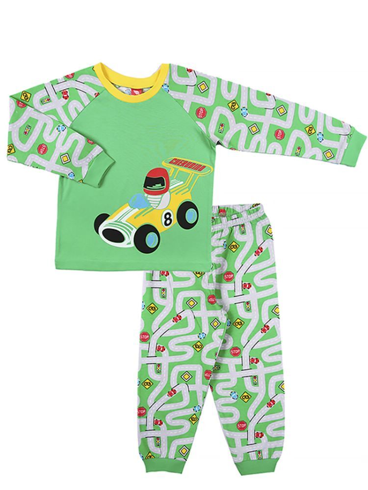 Пижама детская Cherubino 5261 CAB, зеленый, 80
