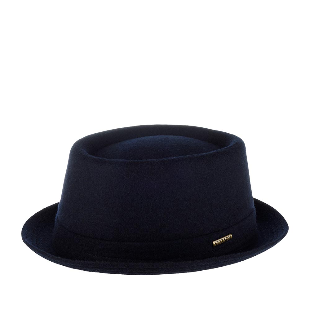 Шляпа унисекс Stetson 1690102 PORK PIE WOOL темно-синяя, р. 59 Китай синий