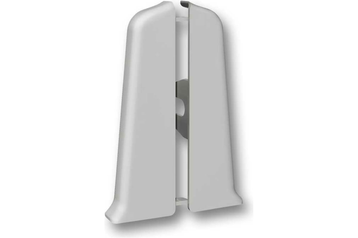 Заглушка торцевая для плинтуса Deconika 85 мм, №002 светло-серый, 2 шт.