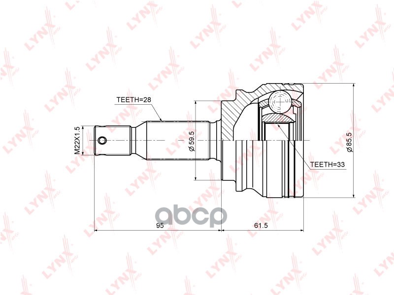 

Шрус Наружный Mitsubishi Lynx Co3643