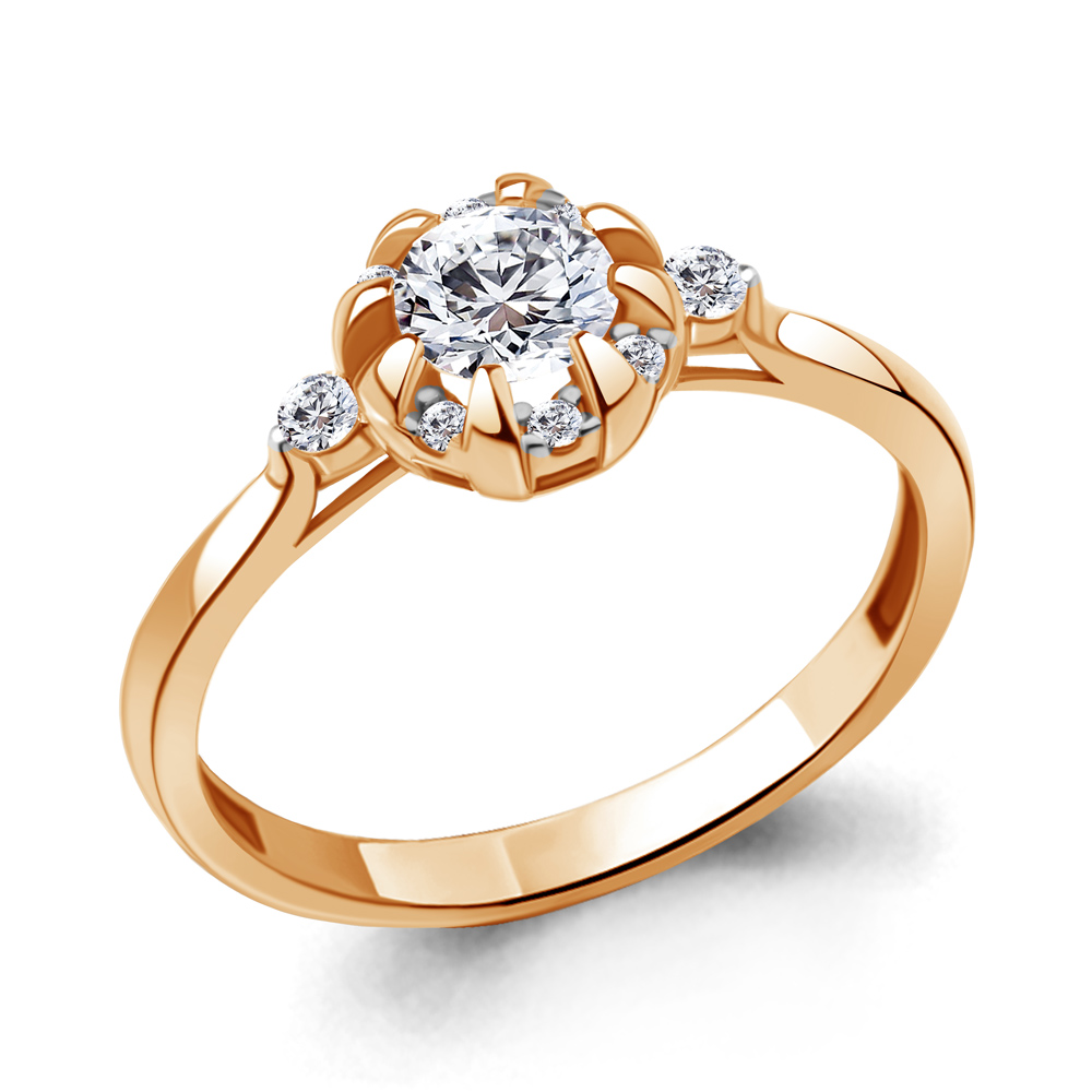 

Кольцо из серебра с фианитом Aquamarine Aquamarine 67376А_925_з р, 67376А_925_з