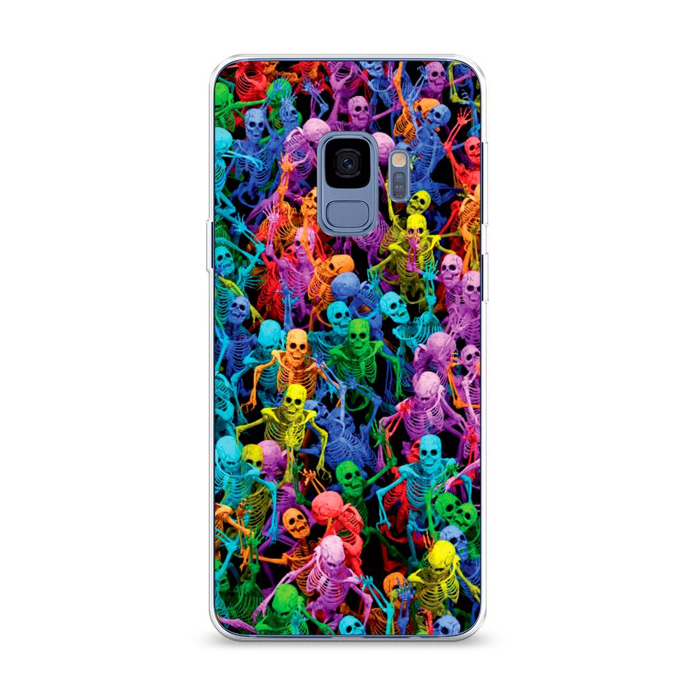 

Чехол на Samsung Galaxy S9 "Вечеринка скелетов", Фиолетовый;желтый;оранжевый, 25750-6
