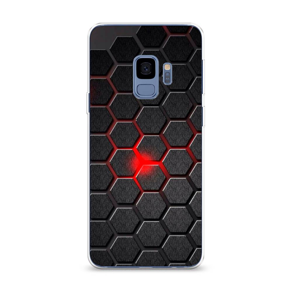 

Чехол на Samsung Galaxy S9 "Соты красные", Красный;черный;серый, 25750-3