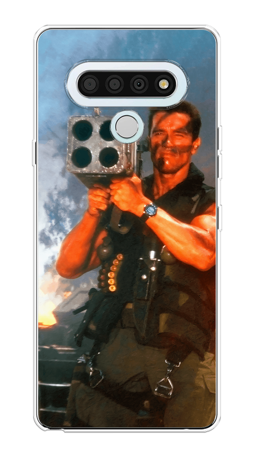 

Чехол на LG Stylo 6 "Арнольд Шварцнеггер с базукой", Голубой;коричневый, 84550-6