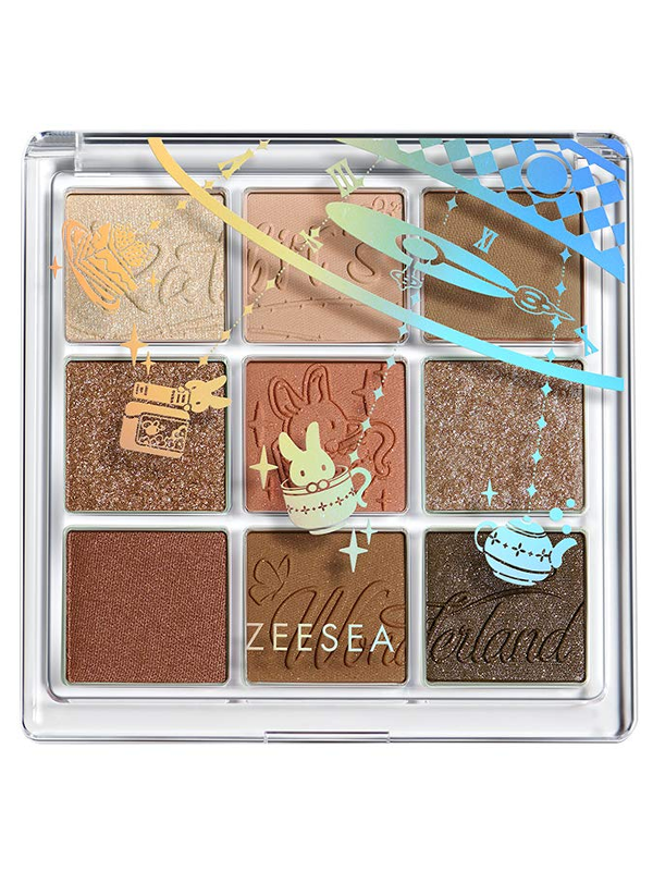 Палетка теней для век Zeesea Alice in Wonderland Eyeshadow Pallete карамельно-каштановые