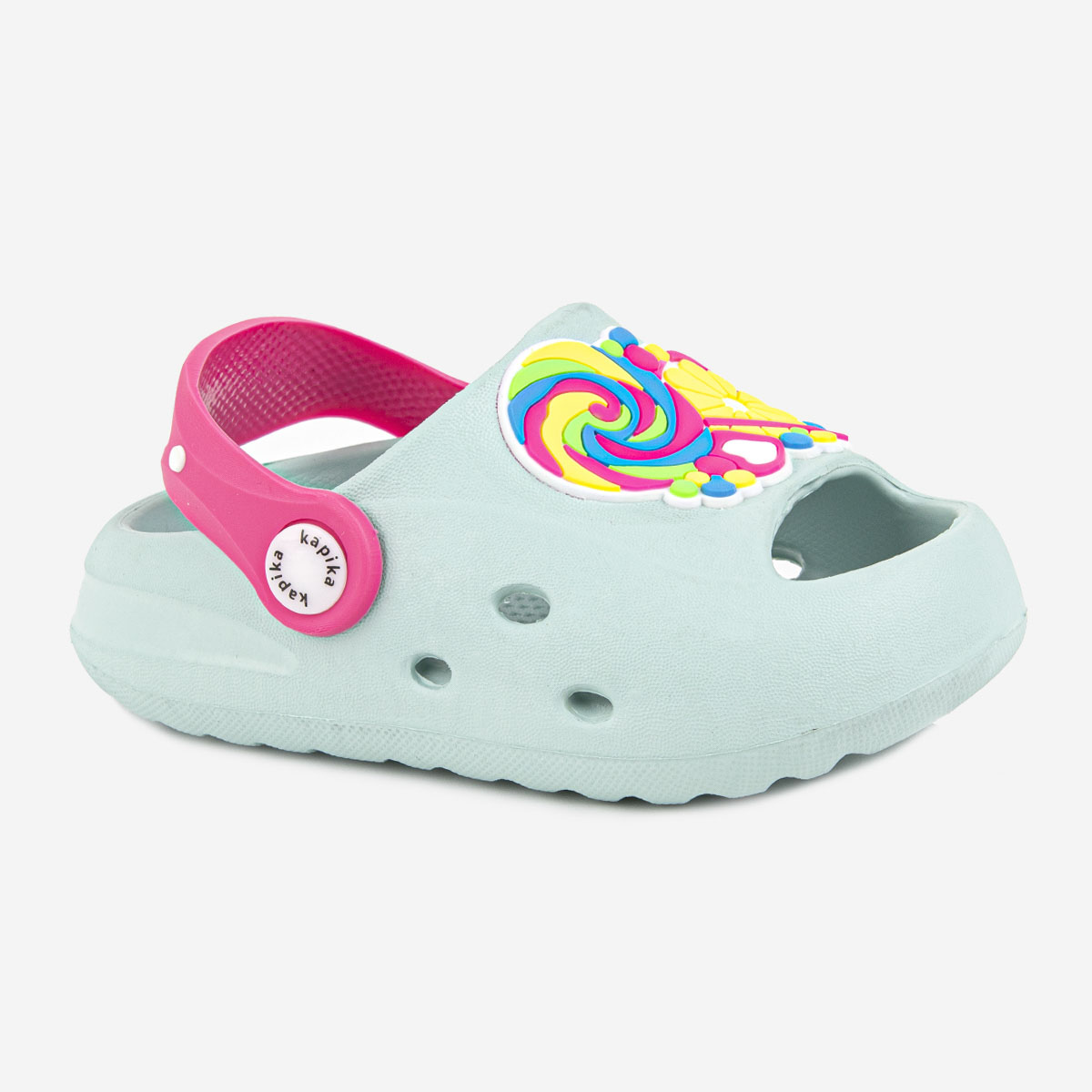 Сабо детские Kapika 82227-2, цвет бирюзовый, размер 23 EU