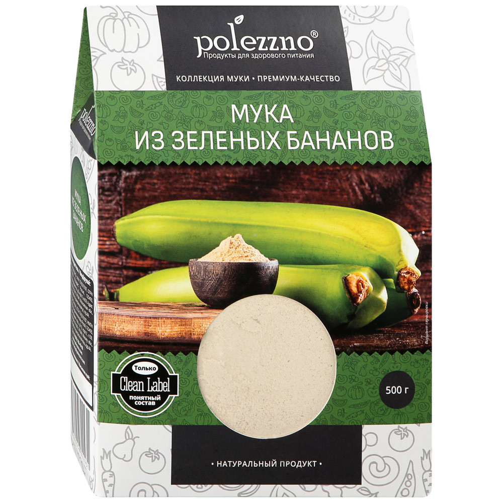 

Мука Polezzno из зеленых бананов 500 г