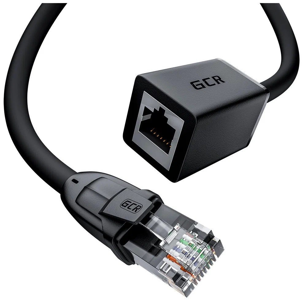 

Патч-корд Greenconnect RJ-45 - RJ-45 вилка-розетка 5м чёрный, GCR-51801